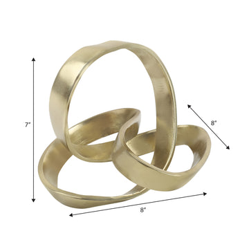 Chamberlain 7" Aluminum Abstract Knot Decorative Sculpture